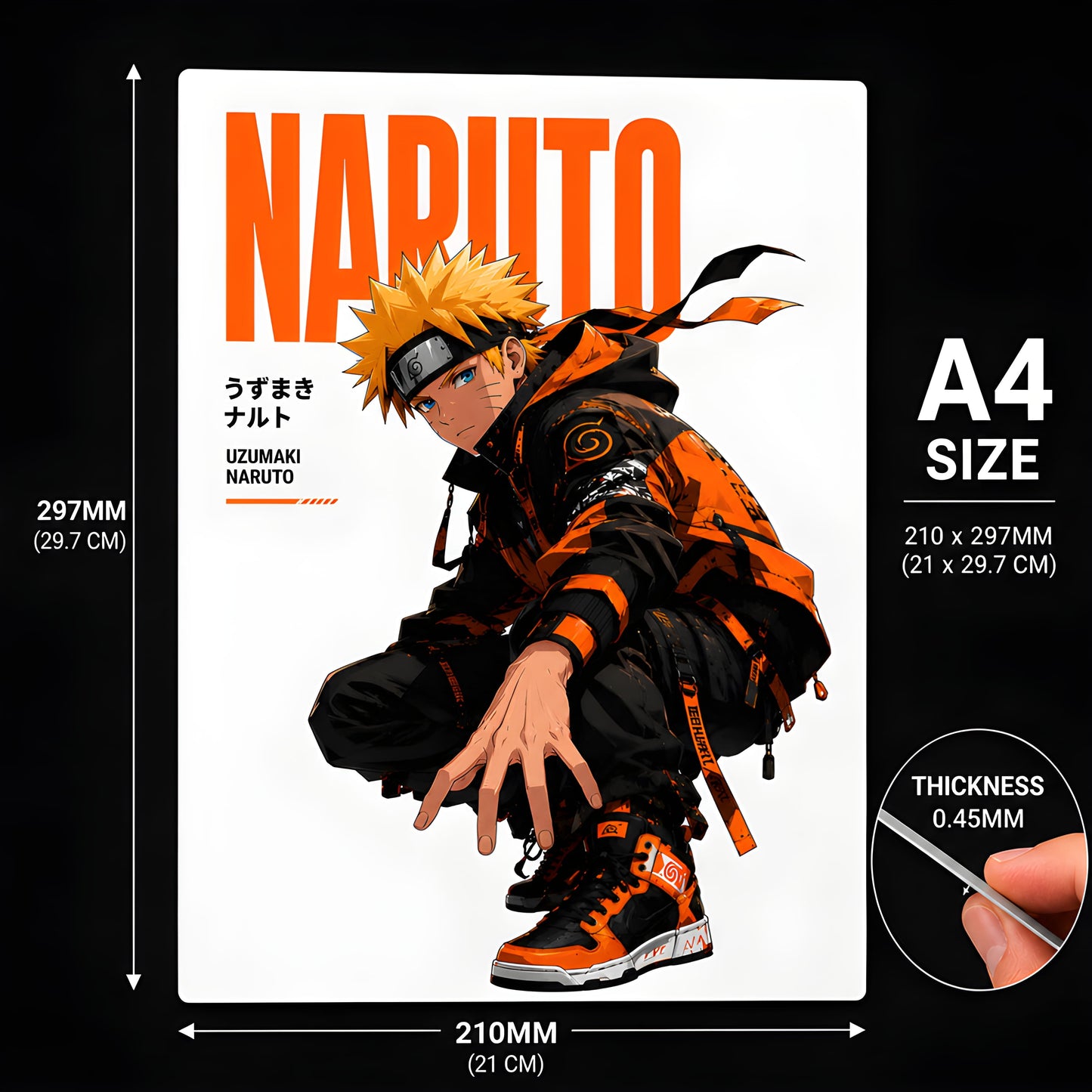 Naruto Anime Metal Wall Decor A4 Poster | HeatX India